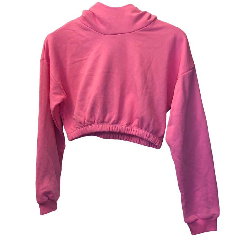 NWOT naked wardrobe S Cropped French Terry Hoodie Pink Sweatshirt Nordstrom